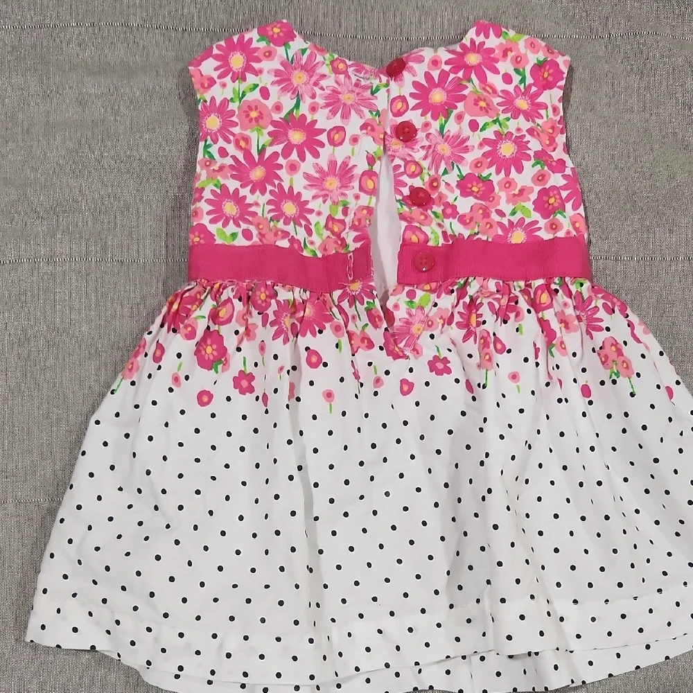 Koala Kids Baby Girl Pink Sleeveless Sundress with Crew Neck 6-9 Months